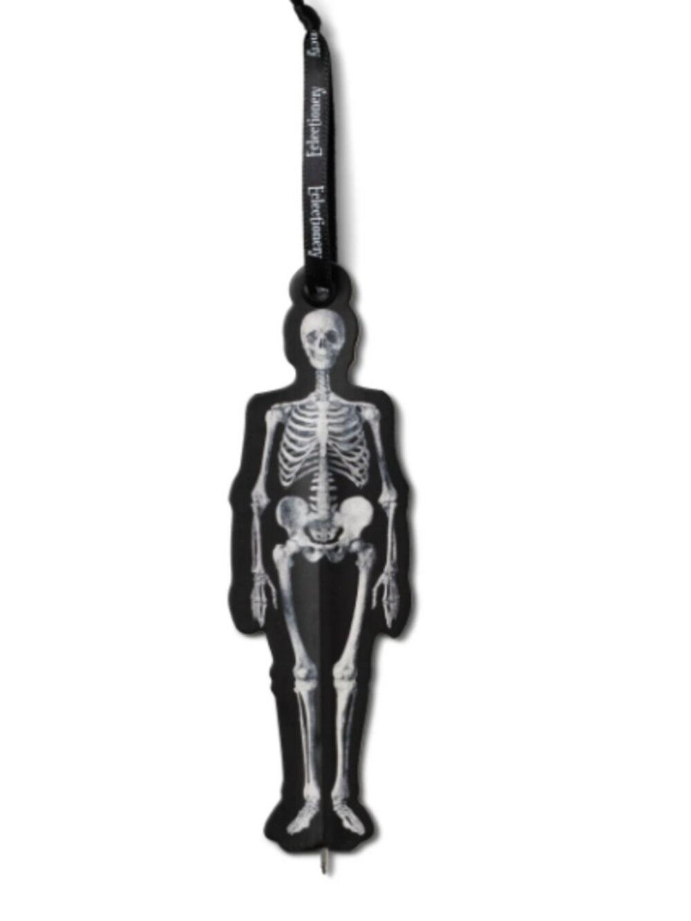 Eclectionery Skeleton Bookmark Pen Black & White Illustration NEW